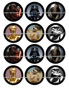 Eetbare Print Star Wars Cupcakes - 6cm