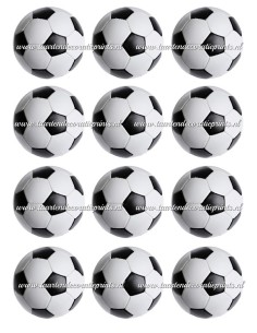 Eetbare Print Voetbal Cupcakes - 6cm
