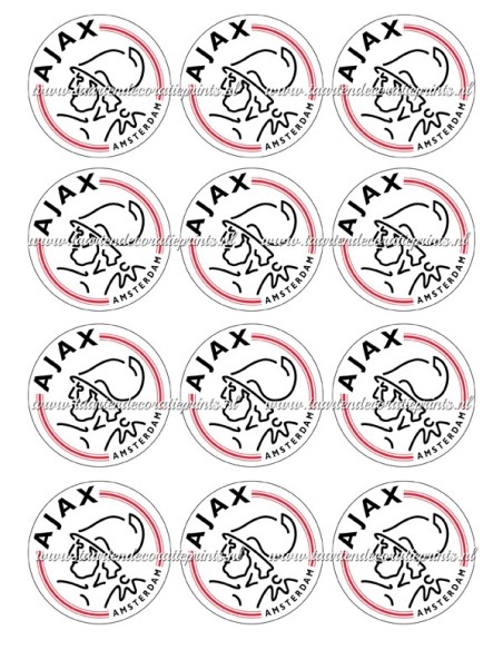 Eetbare Print Ajax Cupcakes - 6cm