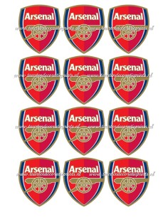 Eetbare Print Arsenal Cupcakes - 6cm