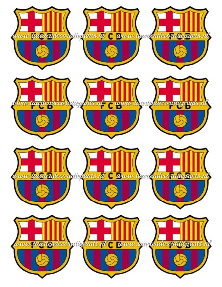 Eetbare Print Barcelona Cupcakes - 6cm