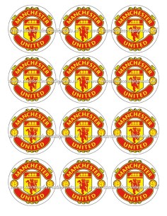 Eetbare Print Manchester United Cupcakes - 6cm