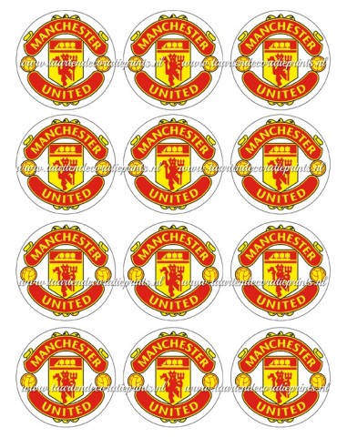 Eetbare Print Manchester United Cupcakes - 6cm
