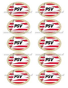 Eetbare Print PSV Cupcakes - 5x7cm