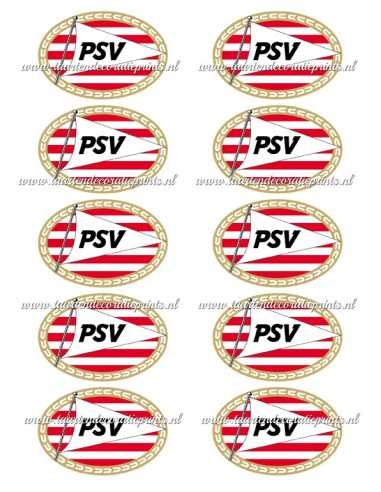 Eetbare Print PSV Cupcakes - 5x7cm