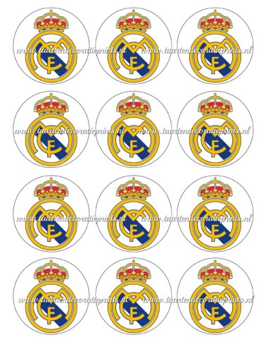 Eetbare Print Real Madrid Cupcakes - 6cm