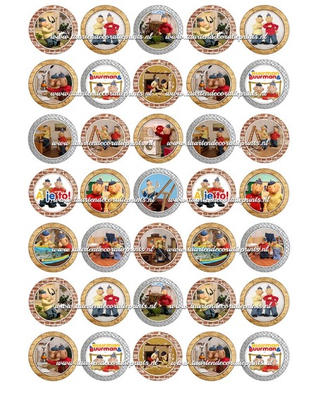 Eetbare Print Buurman & Buurman Mini Cupcakes - 3,5cm