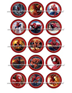 Eetbare Print Spiderman Cupcakes - 5cm