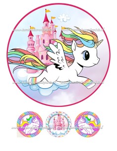 Eetbare Print Unicorn 1 - 20cm