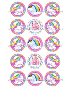Eetbare Print Unicorn 1 Cupcakes - 5cm