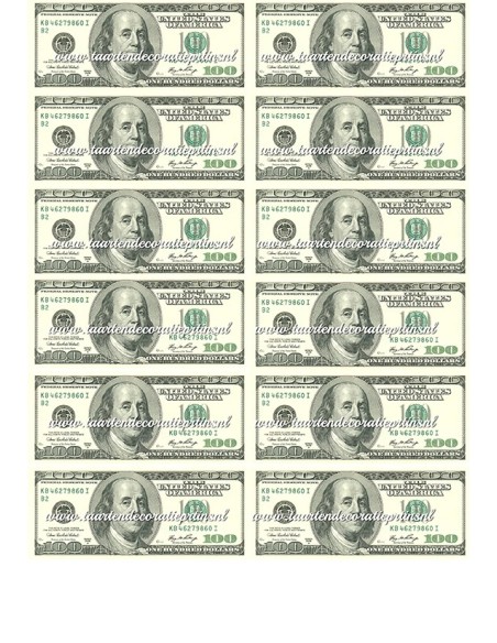 Eetbare Print GTA 100 Dollar Biljetten