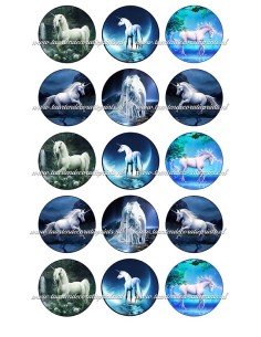 Eetbare Print Unicorn 2 Cupcakes - 5cm