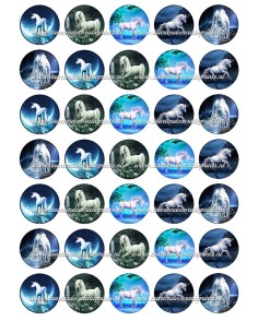 Eetbare Print Unicorn 2 Mini Cupcakes - 3,5cm