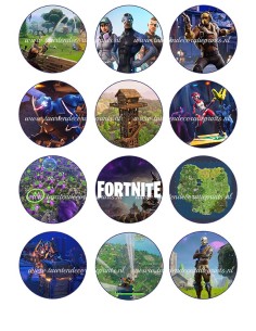 Eetbare Print Fortnite Cupcakes- 6cm