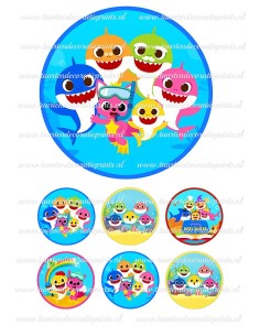 Eetbare Print Baby Shark 1 - 15cm