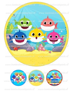 Eetbare Print Baby Shark 2 - 20cm
