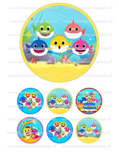 Eetbare Print Baby Shark 2 - 15cm