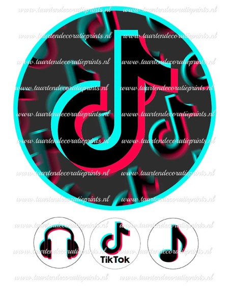 Eetbare Print TikTok 1 - 20cm
