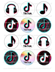 Eetbare Print TikTok Cupcakes - 6cm