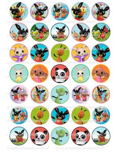 Eetbare Print Bing Mini Cupcakes - 3,5cm