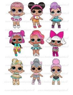 Eetbare Print LOL Surprise - Figuren 1