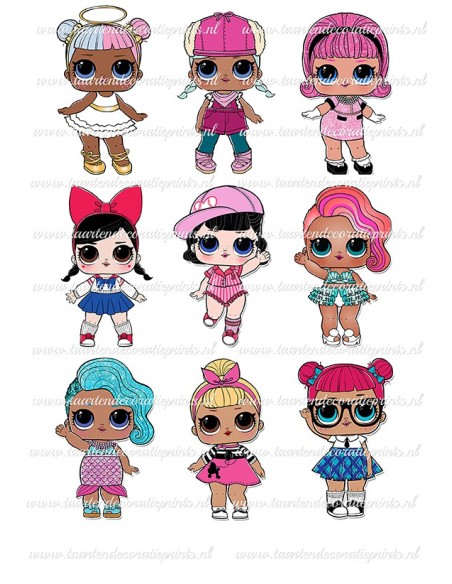 Eetbare Print LOL Surprise - Figuren 2