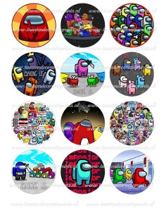 Eetbare Print Among Us Cupcakes - 6cm