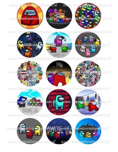 Eetbare Print Among Us Cupcakes - 5cm