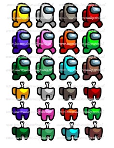 Eetbare Print Among Us Figuren 5cm