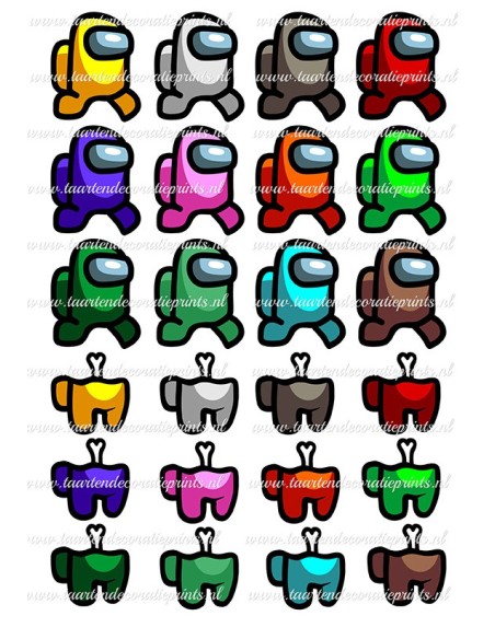 Eetbare Print Among Us Figuren 5cm
