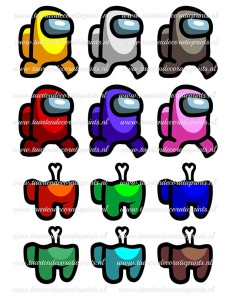 Eetbare Print Among Us Figuren 1 - 7cm