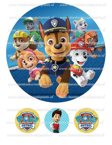 Eetbare Print Paw Patrol 4 - 20cm