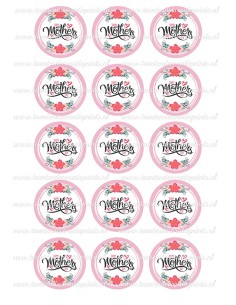Eetbare Print Moederdag Cupcakes 1 - 5cm
