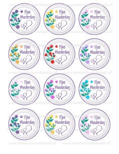 Eetbare Print Moederdag Cupcakes 3 - 6cm