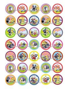 Eetbare Print Woezel en Pip Mini Cupcakes - 3,5cm