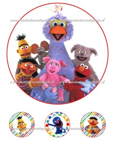 Eetbare Print Sesamstraat - 20cm