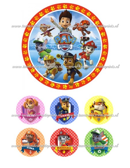 Eetbare Print Paw Patrol 1 - 15cm