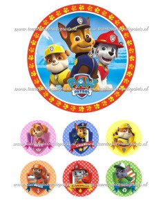Eetbare Print Paw Patrol 2 - 15cm