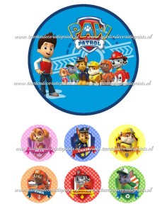 Eetbare Print Paw Patrol 3 - 15cm