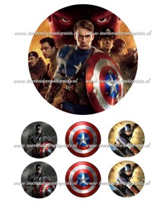 Eetbare Print Captain America - 15cm