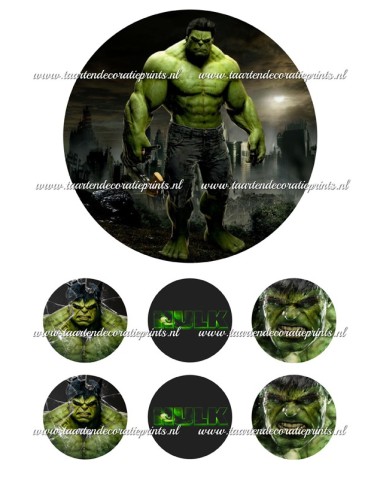 Eetbare Print Hulk - 15cm