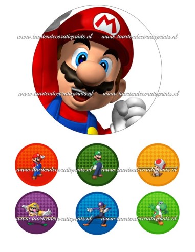 Eetbare Print Super Mario - 15cm