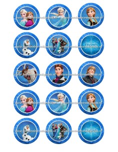 Eetbare Print Frozen Cupcakes 2 - 5cm