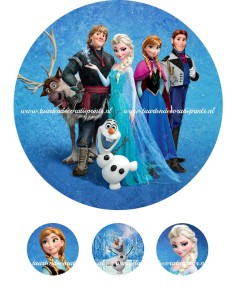 Eetbare Print Frozen Cast - 20cm