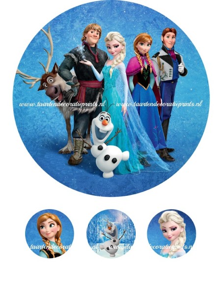 Eetbare Print Frozen Cast - 20cm