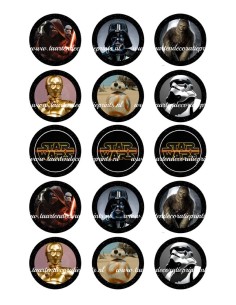 Eetbare Print Star Wars Cupcakes - 5cm