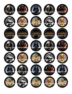 Eetbare Print Star Wars Mini Cupcakes - 3,5cm