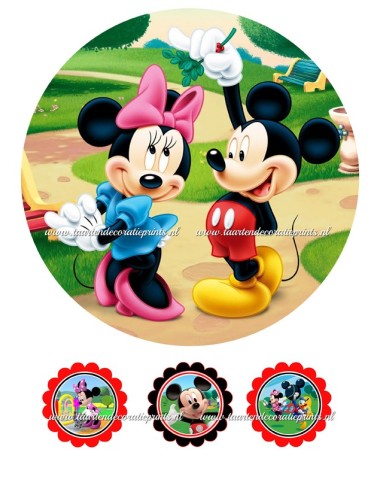 Eetbare Print Mickey & Minnie - 20cm