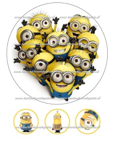Eetbare Print Minions Hart - 20cm