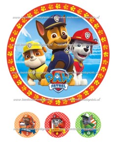 Eetbare Print Paw Patrol 2 - 20cm